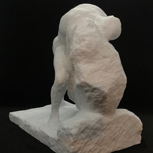 Sisyphus Statue Many Sizes & Colors 3D Printed and Hand Finished Sisyphus and the Boulder Statue Sisyphos Pushing Rock Up Hill Statue image 7