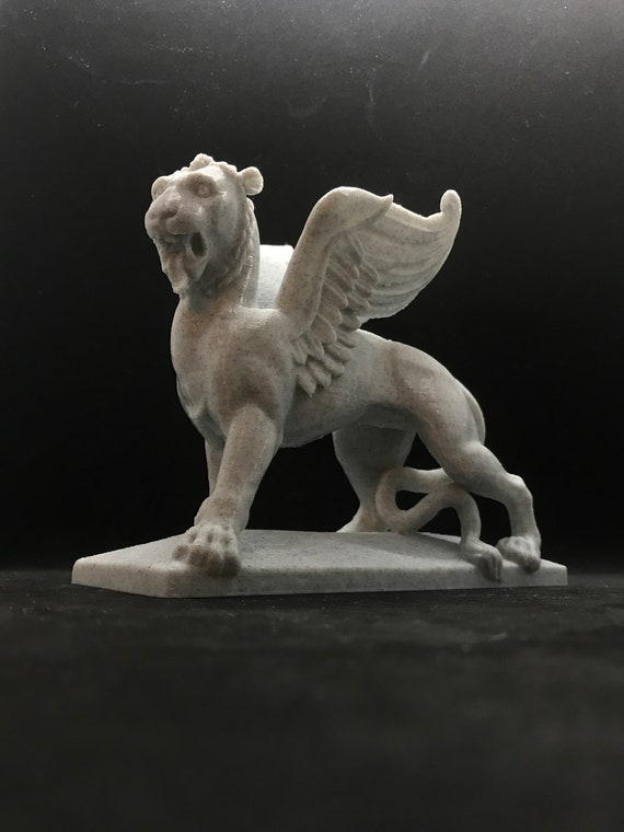 Lion of Saint Mark Many Sizes Colors 3D Printed and Hand