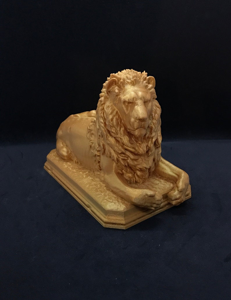 Gobelsburg Castle Lion Many Sizes & Colors 3D Printed and Hand Finished Statue Vienna Lion Statuette Austria Lion Figurine image 1