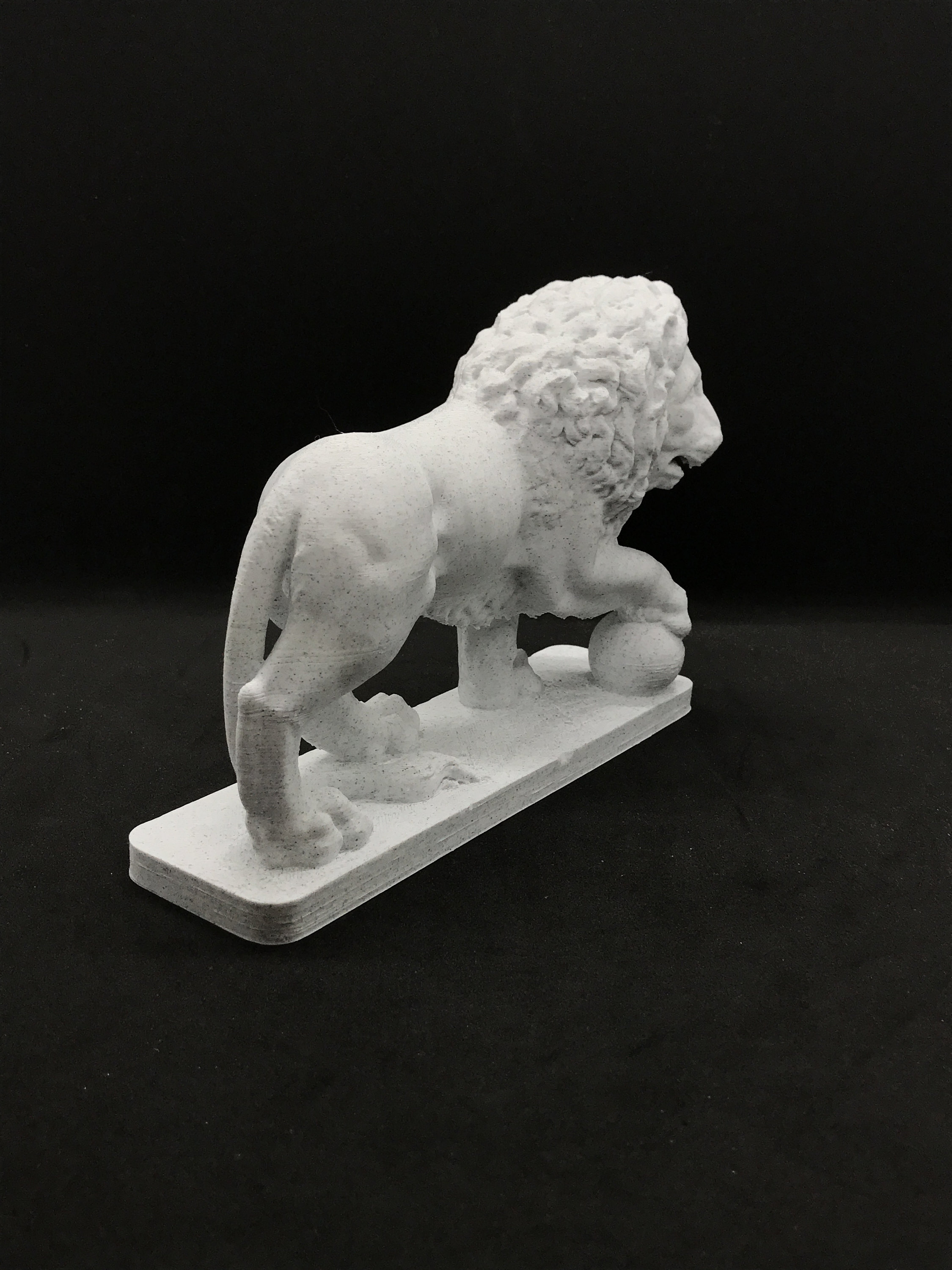 Lion with Ball 3D Printed Statue / Lion Statuette / Lion | Etsy