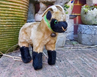 Adorable Vintage German Steiff Mountain Sheep "Snucki" c.1960s, Miniature Doll's Companion, Vintage German Steiff Animals, Heidschnucke