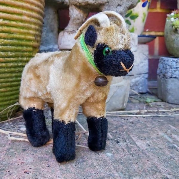 Adorable Vintage German Steiff Mountain Sheep "Snucki" c.1960s, Miniature Doll's Companion, Vintage German Steiff Animals, Heidschnucke