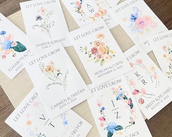 Bridal Shower Favor, Let love Grow Seed Packet Favor, Custom Bridal Shower Favor, Wedding Shower Favor for Guest, Personalized Wedding Favor