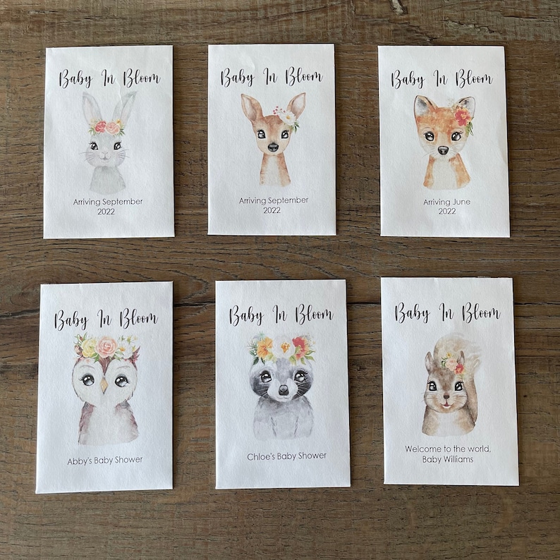 Baby Shower Favors Baby Shower Seed Packets Baby in Bloom Etsy Canada