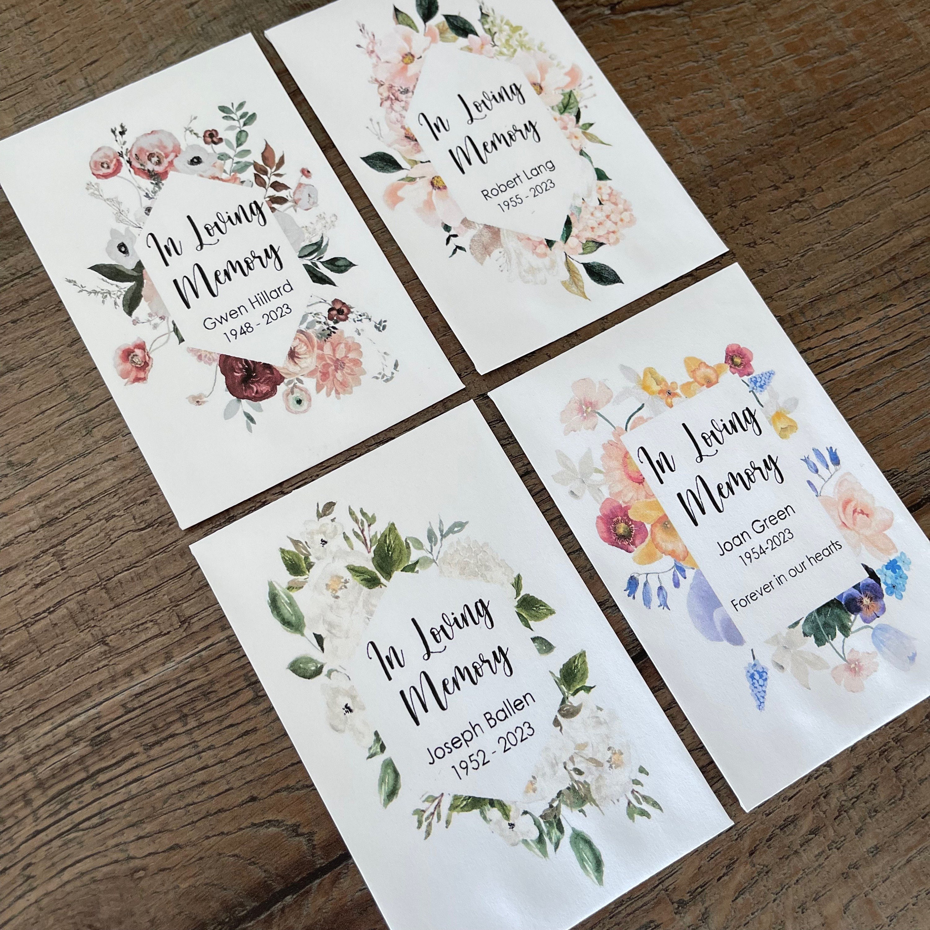 Personalized Funeral Favor, Memorial Favor, Celebration of Life Favor ...
