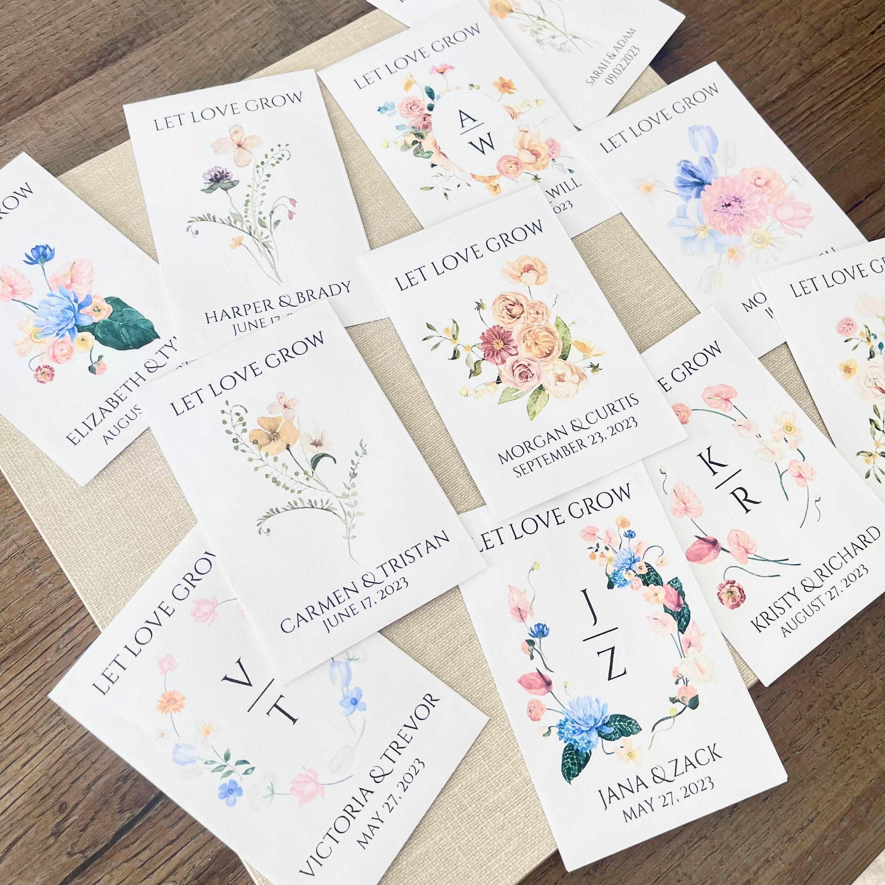 Custom Seed Packet Favor