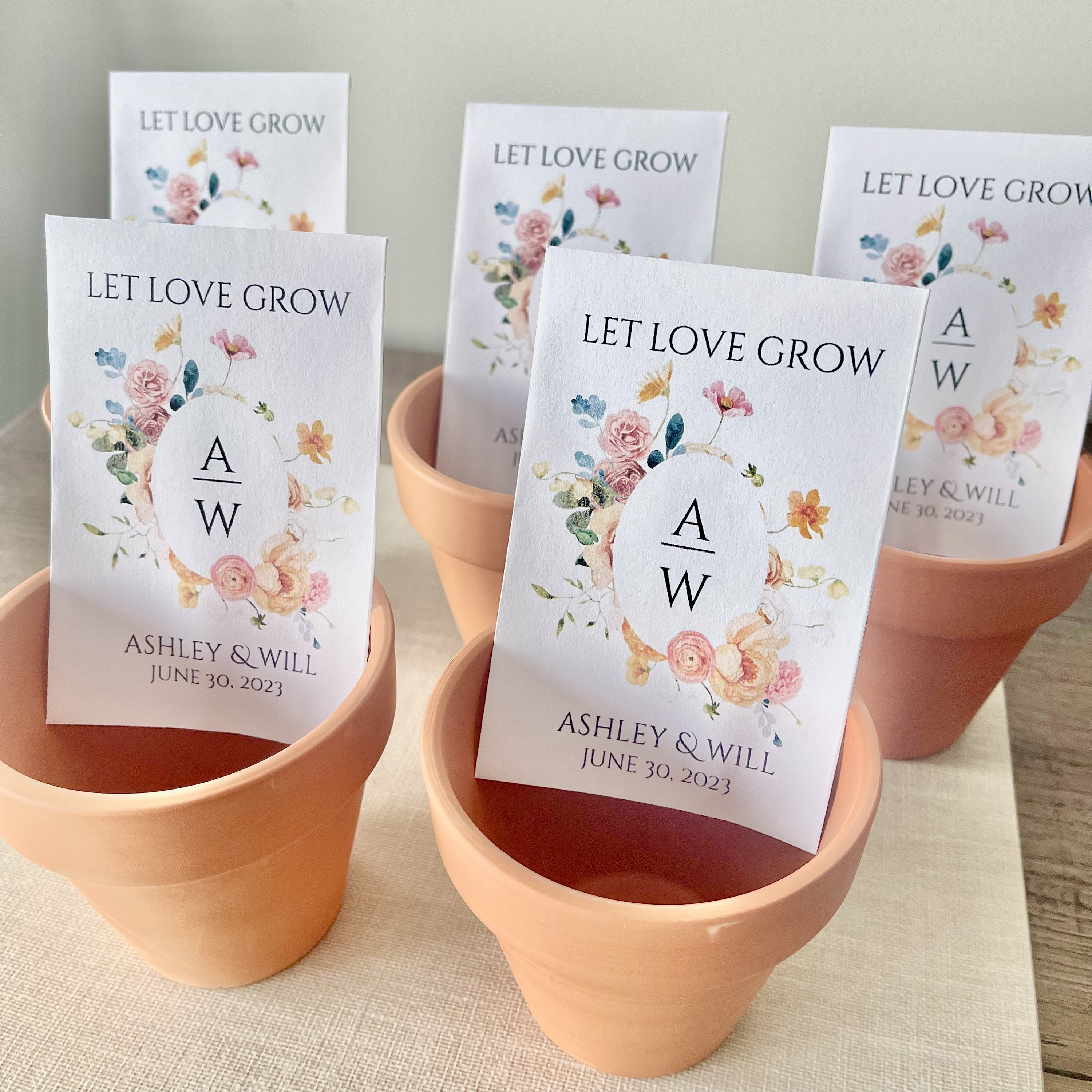 Custom Seed Wedding Favors