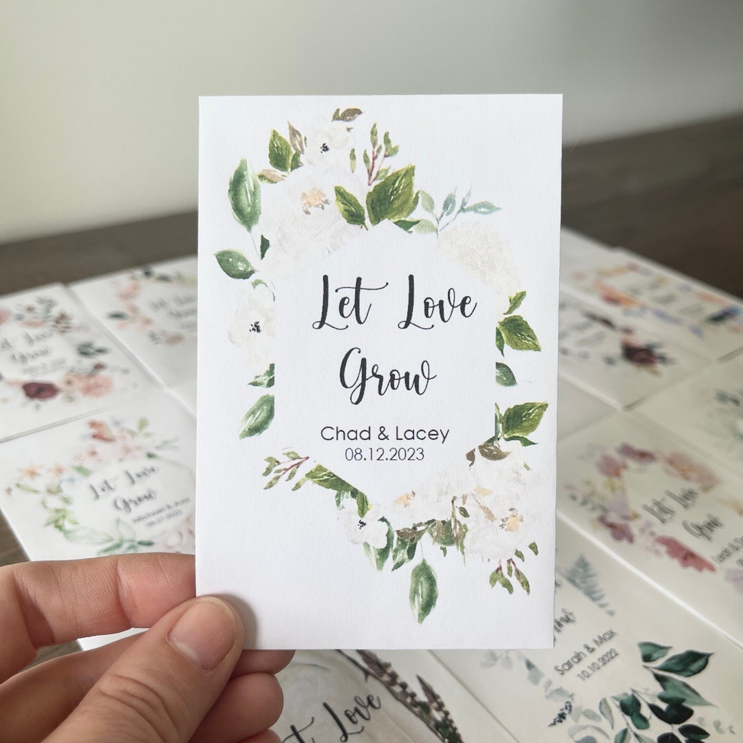 Seed Packet Wedding Favors, Custom Favors, Let Love Grow, Eco-friendly ...