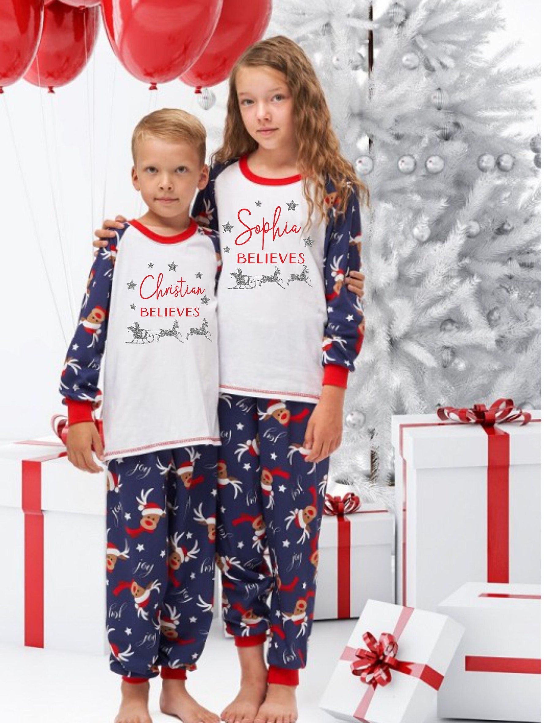 personalised christmas pjs