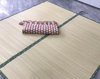 Premium Handmade Tatami Mat, Custom Sized Natural Grass Mat, Reed Mat, Sleeping Mat, Beach Mat, Rattan Mat Tea Room, Bed Room, Living Room