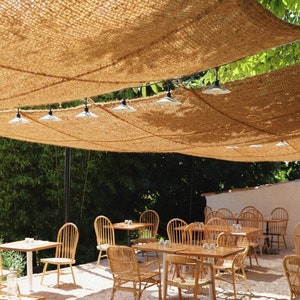 Toile de pare-soleil en fibre de coco 100 % naturelle et écologique pour terrasse, jardin, pergola, pare-soleil en fibre de coco pour jardin (taille personnalisée)