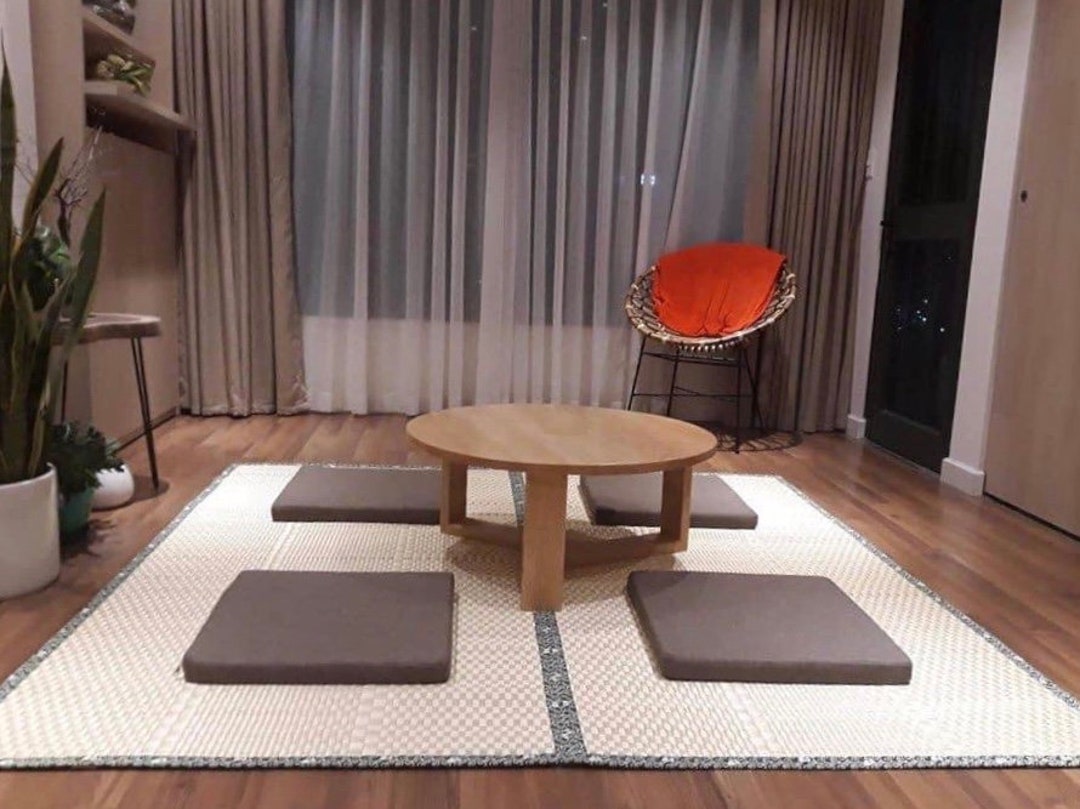 Premium Handmade Check Tatami Mat, Custom Sized Grass Mat, Reed Mat