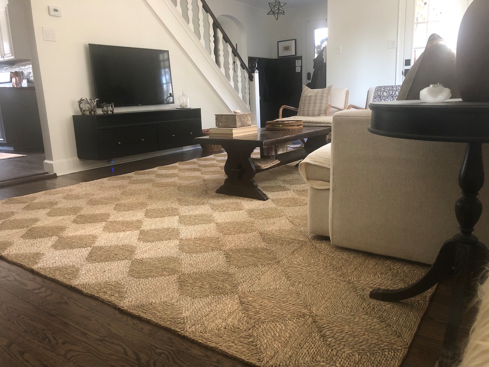 Custom Sized Hand Woven Seagrass Area Rug, Handmade Natural Straw Rug ...