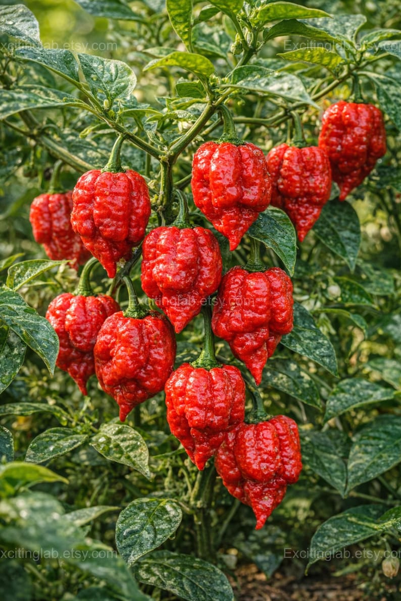 Trinidad Scorpion Moruga Chili Seeds - 10 Seeds - Extremely Hot Peppers ...