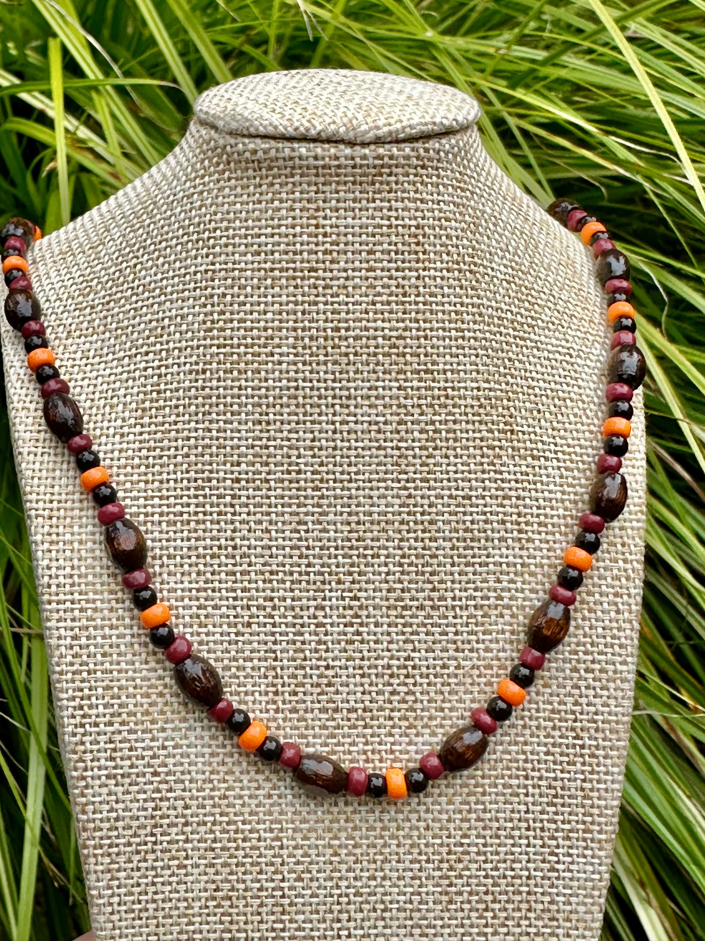 Natural Wooden Beads Necklace-men's Necklace-hippie Necklace