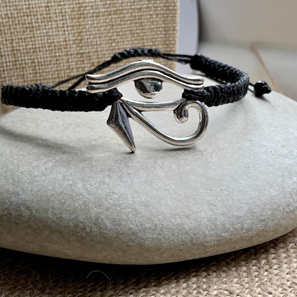 Bracelet fait main-Bracelet oeil d'Horus-Bracelet oeil de Ra-Bracelet égyptien-Bracelet faucon égyptien-Bracelet oeil d'Horus-Dieu-Bracelet yoga-Bracelet spirituel