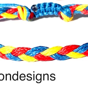 Braided bracelet-Red yellow blue-Romanian colours-Romanian flag-Friendship bracelet-Bracelet for men-Bracelet for women-Waterproof bracelet