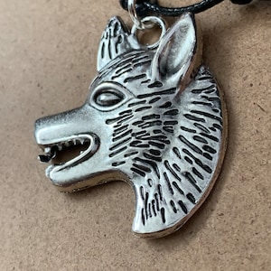 Wolf head pendant-Gothic wolf necklace-Mens necklace-Women necklace-Handmade pendant -Wolf dog pendant