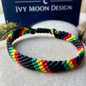 Rasta Unisex Bracelet-Friendship Bracelet-Reggae Bracelet-Red yellow green bracelet- Jamaican bracelet-Reggae colours-Rastafarian bracelet