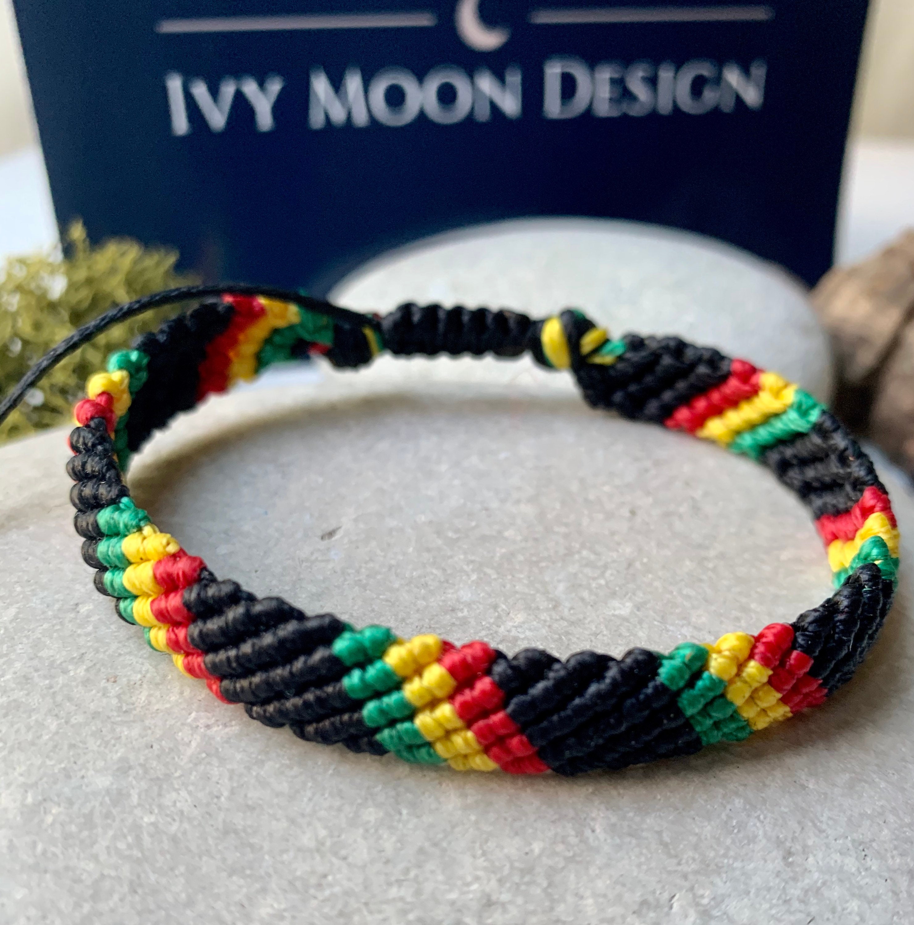 Bracelet brésilien amitié en coton Jamaïque rasta reggae Bob