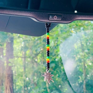 Reggae car mirror accessory-Rasta car mirror decoration- Jamaican style car mirror rear view accessory-Reggae car mirror charm- Reggae