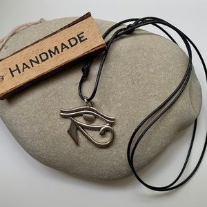 Handmade pendant-Eye of Horus-Eye of Ra-Egyptian Symbol-Protection Symbol-Good luck charm-Eye of Horus Pendant Eye of Ra Necklace Stainless steel