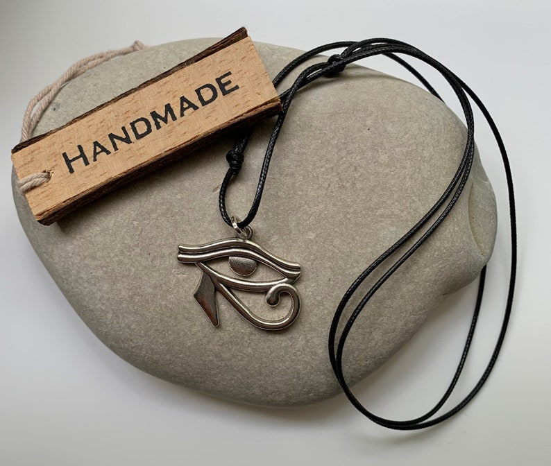 Handmade pendant-Eye of Horus-Eye of Ra-Egyptian Symbol-Protection Symbol-Good luck charm-Eye of Horus Pendant Eye of Ra Necklace Stainless steel