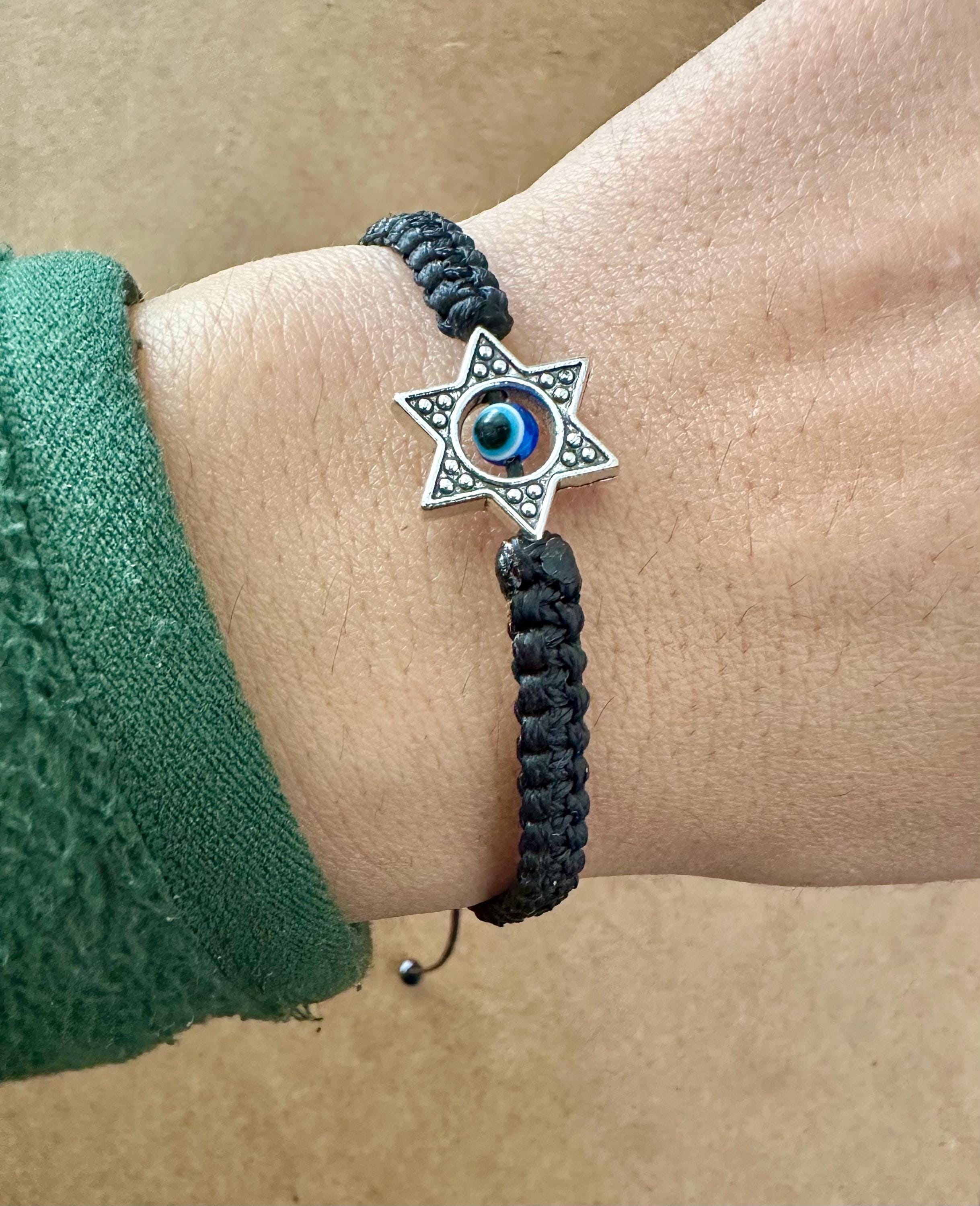 Pulsera Estrella De David Plata 925 Con Concha De Abulón - Joyería Judía Con Mensaje De Bendición | Regalo Espiritual