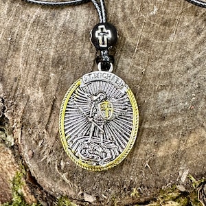 St Michael Archangel pendant-Catholic-Christian-Religious-Catholic Patron Saint Michael-Holy Angel the Archangel-Guardian Protector-Cross