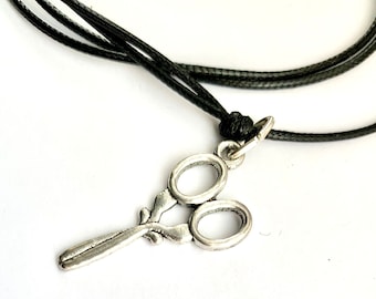 Scissor necklace-scissor pendant -Hairdressers necklace-sewers necklace-Handmade jewellery -tiny scissor pendant -hairstylist gift