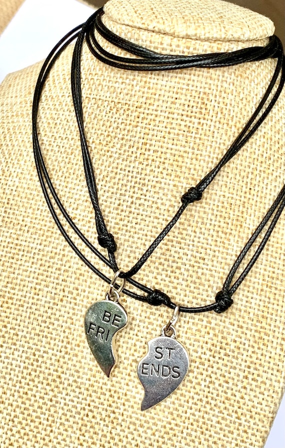 Matching half heart necklaces outlet