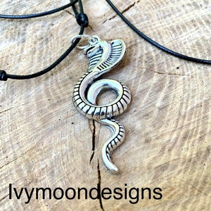 Cobra pendant-Snake pendant-King cobra necklace-Mens necklace -Cobra snake -Gothic Witchy necklace
