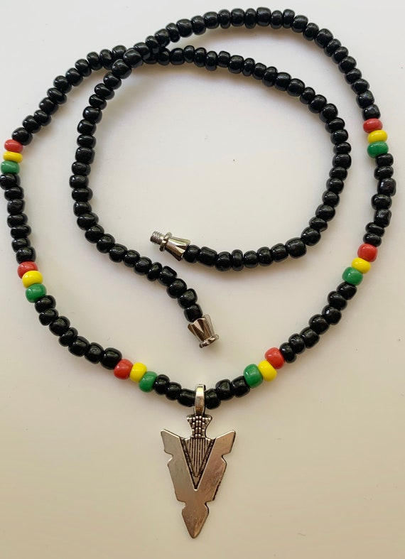Women necklace Men Rasta Black Hematite Rasta Bead Jamaica Africa Jamaica  Gift | eBay
