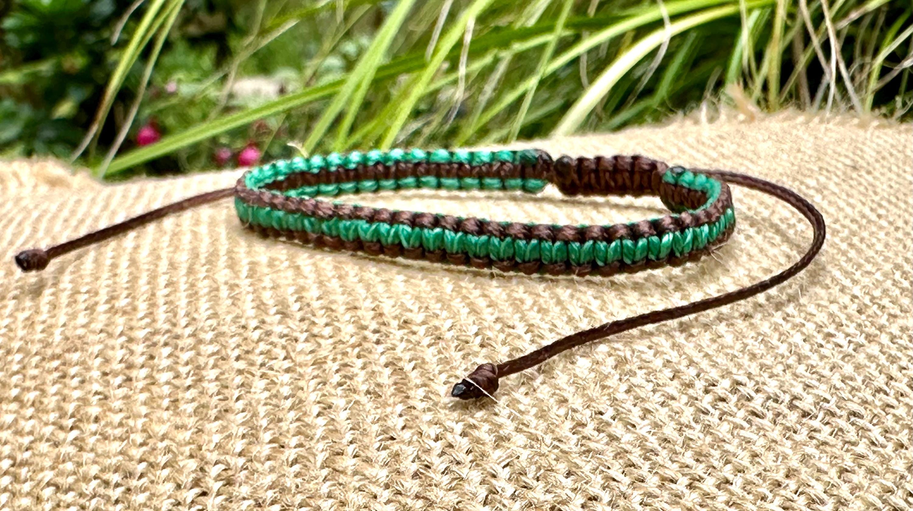 Green and Brown Bracelet-surfer Bracelet-friendship Bracelet