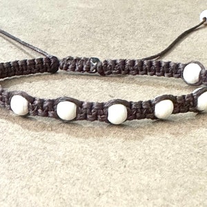 Brown bracelet-Braided bracelet-Wooden bracelet-Natural wood beads-Mens bracelet-Women bracelet-Hippie bracelet-Beaded bracelet-Handmade-Uk