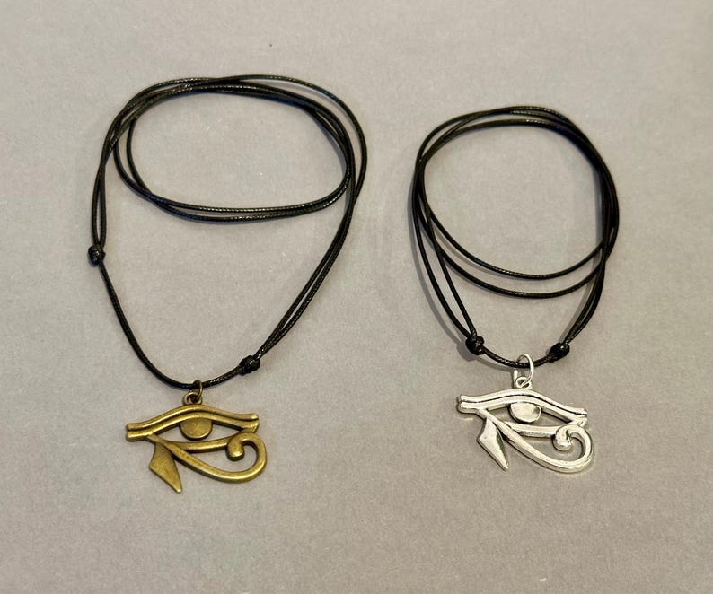 Eye of Horus-Eye of Ra-Egyptian Symbol-Protection Symbol-Good luck charm-Egyptian Eye of Horus-Bronze or Tibetan silver-Spiritual Amulet-Ra image 15