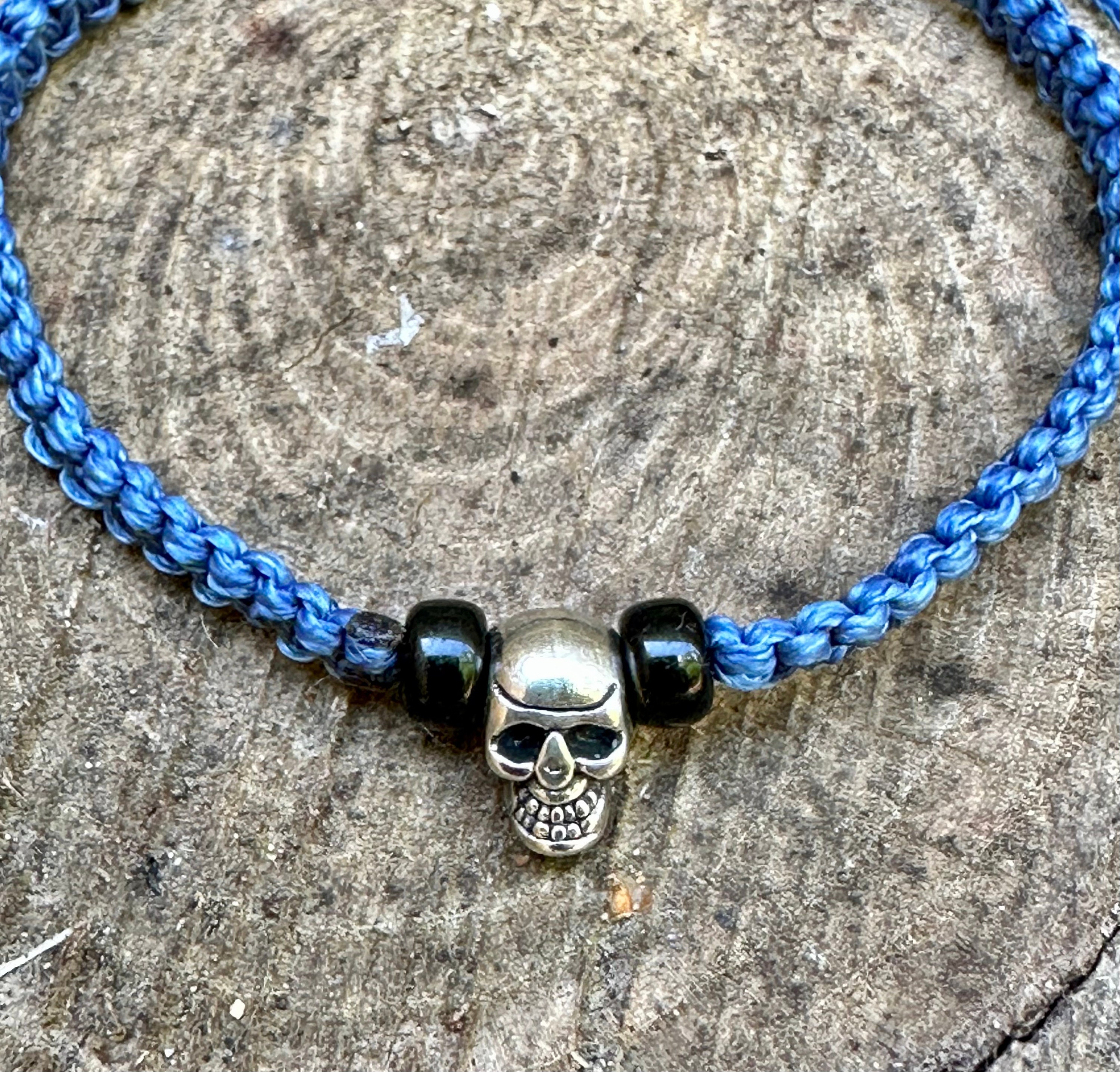 Blue skull bracelet deals