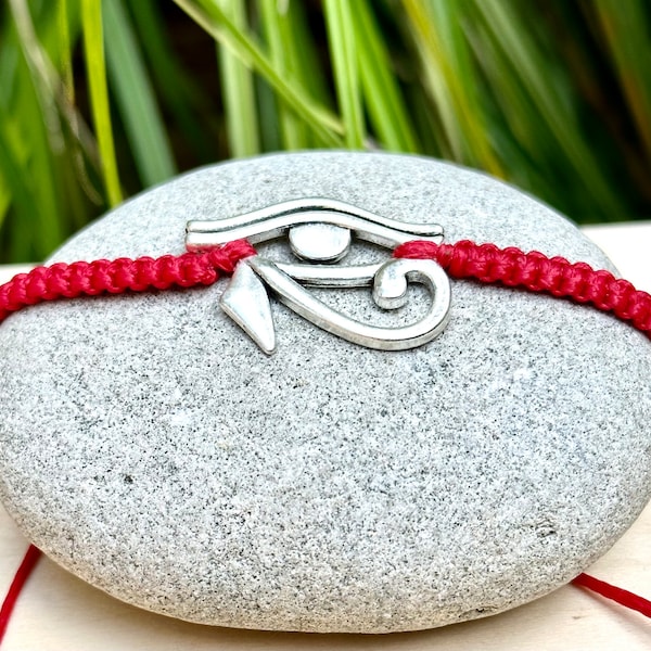 Handmade bracelet-Eye of Horus bracelet-Eye of Ra-Egyptian bracelet-Egyptian Hawk bracelet-Evil eye protection-Yoga bracelet-Spiritual