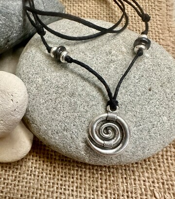 Pendente a spirale-Collana a spirale-Collana per uomo-Piccola spirale celtica-Gioielli mistici-Pendente cerchio della vita-Pendente etico a spirale-Tribale-Regno Unito