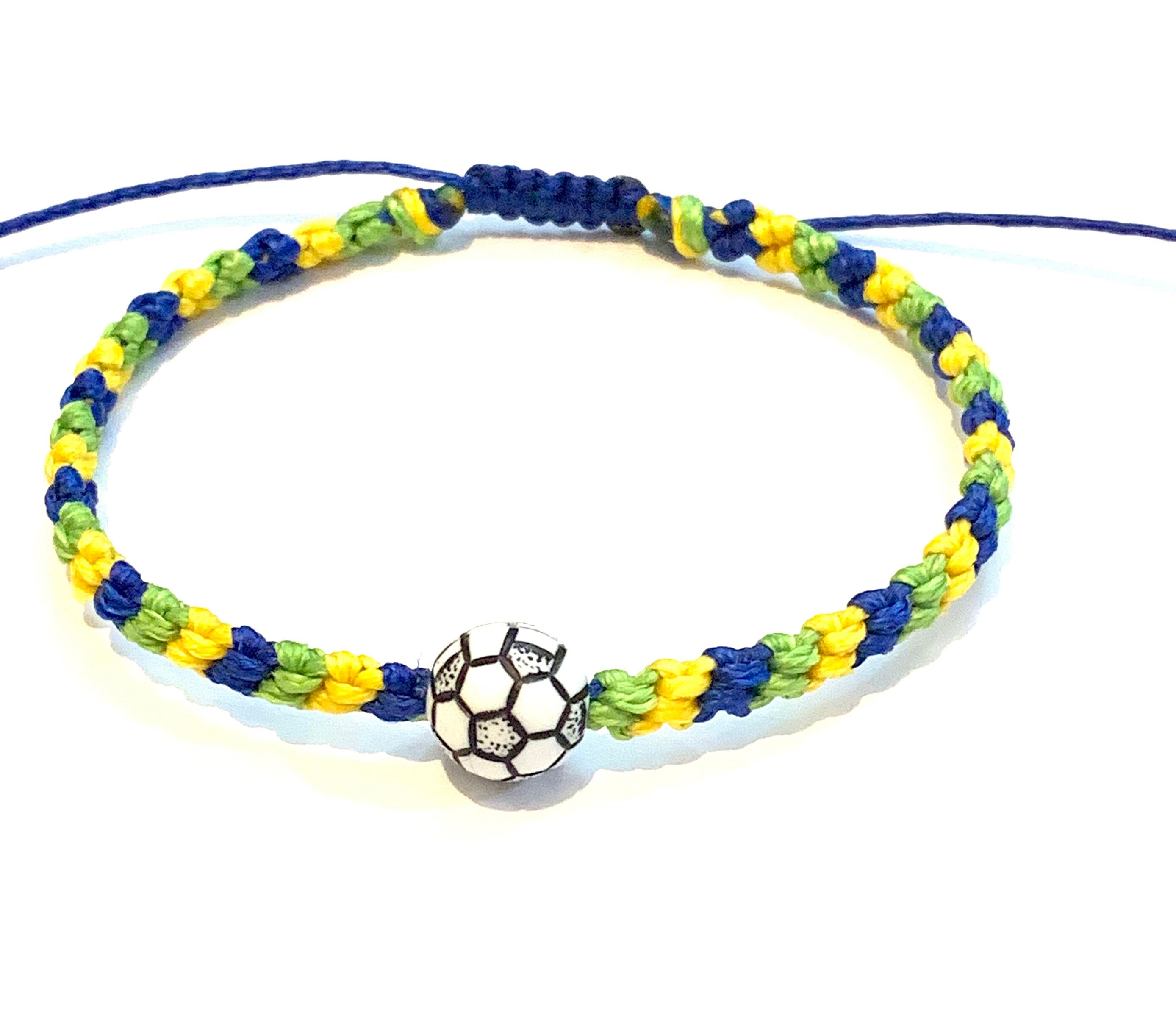 CAINCAY Lot de 12 bracelets de football réglables en cordon tissé - Cadeau d'amitié pour fête - Pour fêtes et anniversaires d'enfants, One Size, Corde tressée, alliage CAINCAY Lot de 12 bracelets de football réglables en cordon tissé - Cadeau d'amitié pour fête - Pour fêtes et anniversaires d'enfants, One Size, Corde tressée, alliage