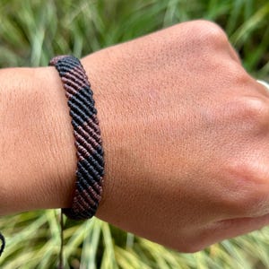 Knotted bracelet-Black and brown-Friendship bracelet-Woven bracelet-Waterproof-Braided bracelet-Handmade bracelet-Knots-BFF gift-Mens gift