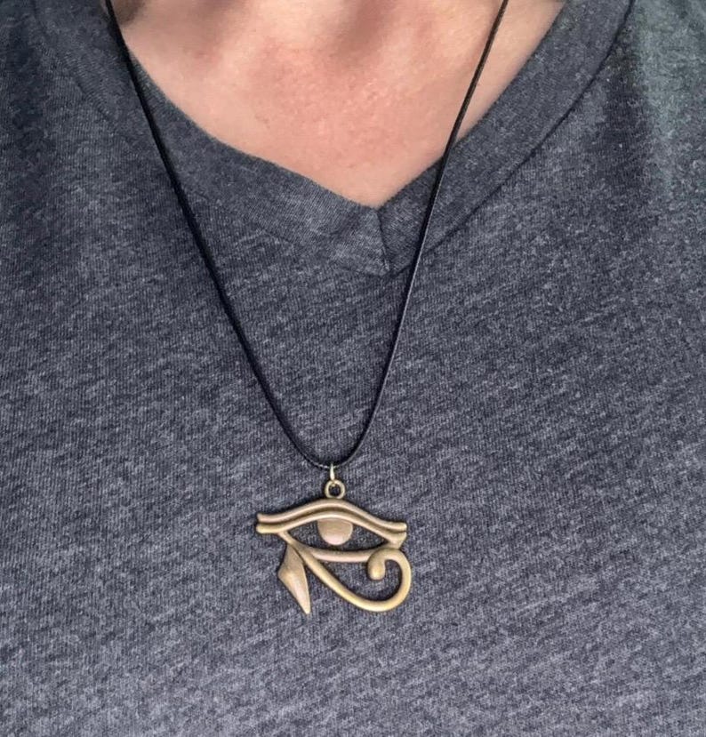 Eye of Horus-Eye of Ra-Egyptian Symbol-Protection Symbol-Good luck charm-Egyptian Eye of Horus-Bronze or Tibetan silver-Spiritual Amulet-Ra image 11