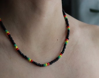 ラスタ JAH 18インチ ネックレス ブラウンまたはタイガー ジャマイカ