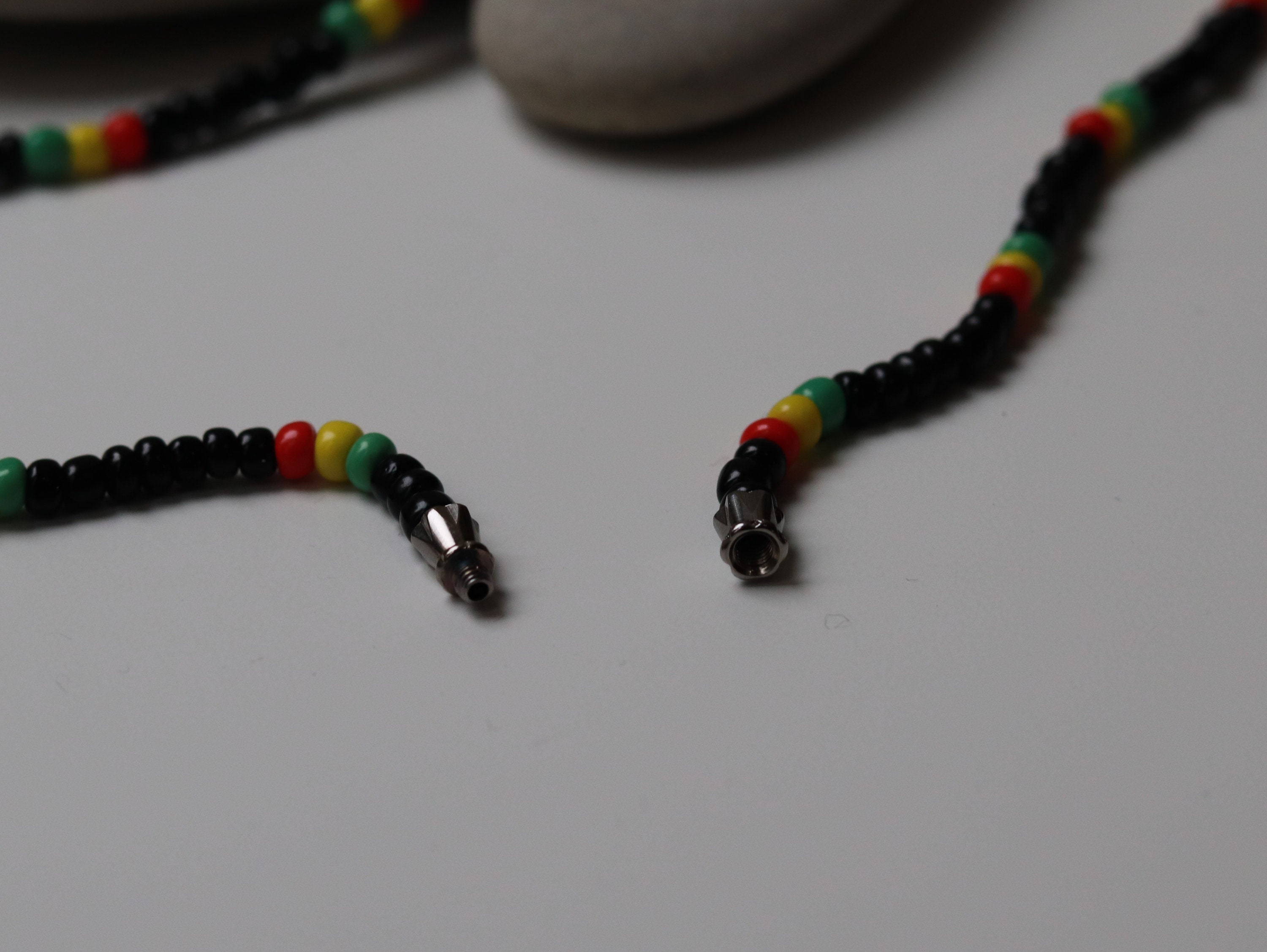 Rasta and Reggae Black Coco Bead Bracelet Set (2pcs)