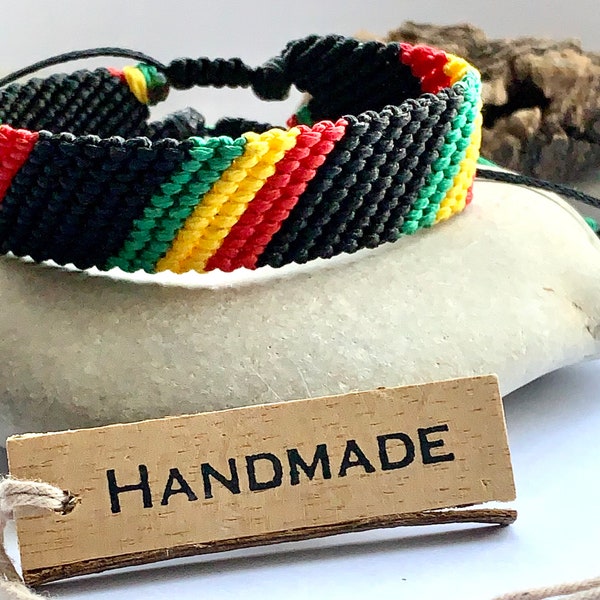 Bracelet de l'amitié-bracelet reggae-bracelet rasta-style rasta-bracelet rastafari-bracelet rastafari-bracelet fait main-bracelet tissé à la main