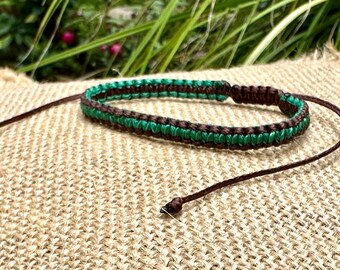 Green and Brown Bracelet-surfer Bracelet-friendship Bracelet