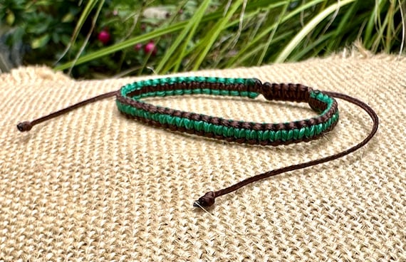 Green and Brown Bracelet-surfer Bracelet-friendship Bracelet