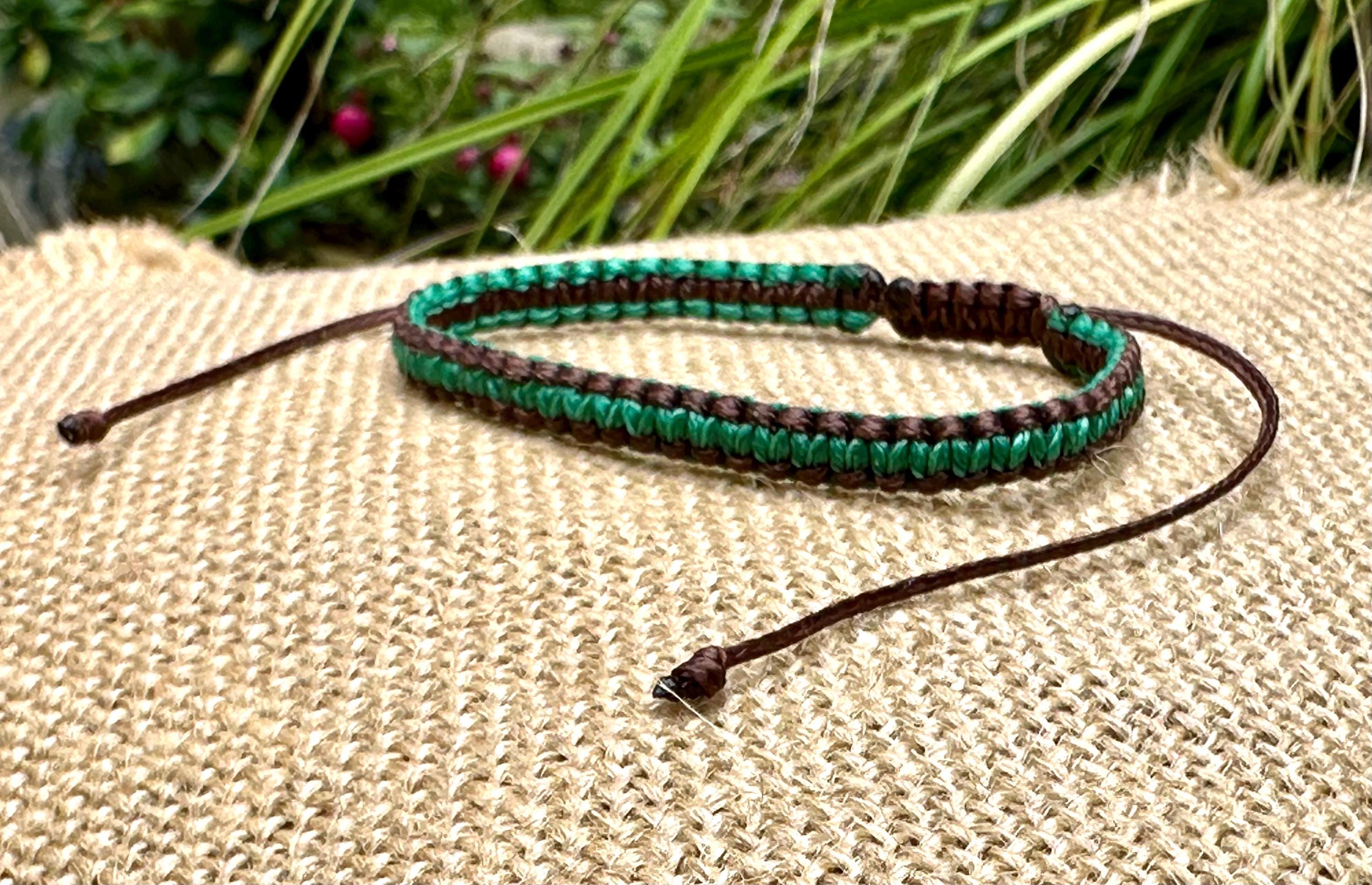 ヒロ様　CDL Beach Bracelet Black 、Green Green and Brown Bracelet-surfer Bracelet-friendship Bracelet
