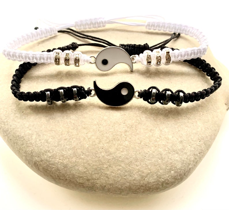 Yin Yang Braceletscouple Braceletsfriendship Etsy