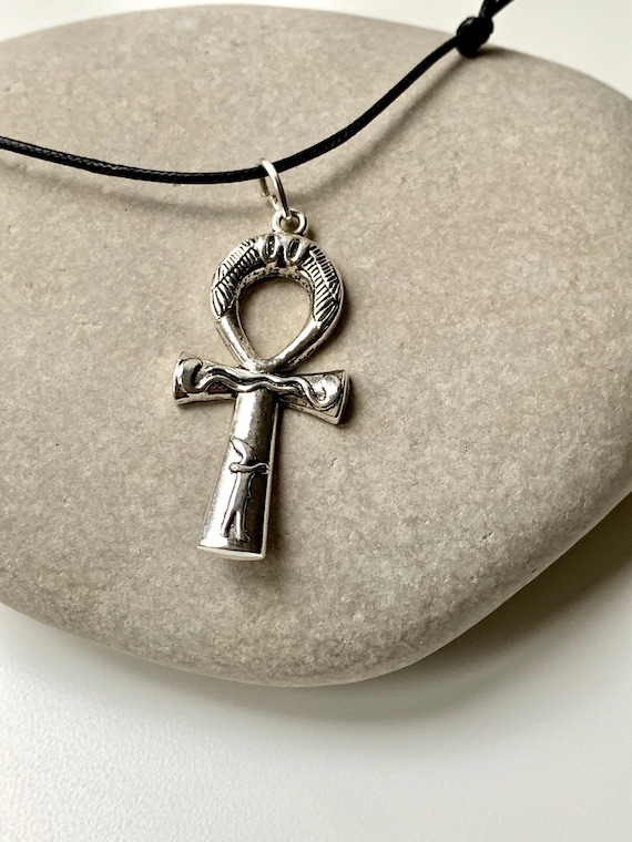 Ancient Pyramid With Ankh Cross Pendant Necklace - Innovato Store